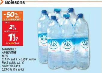 Netto Eau minérale aix-les-bains netto offre