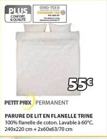 Parure de lit en flanelle trine
