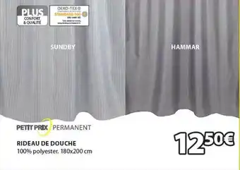 JYSK Rideau de douche sundby, hammar offre