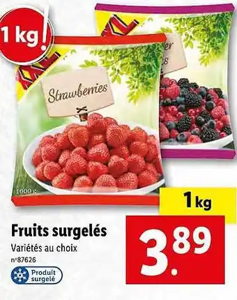 Lidl Fruits surgelés offre