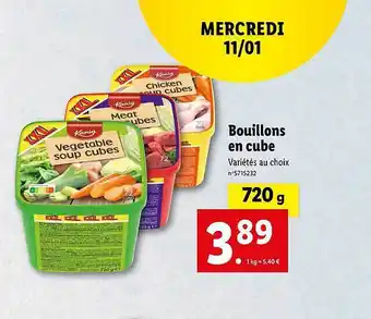 Lidl Bouillons en cube offre