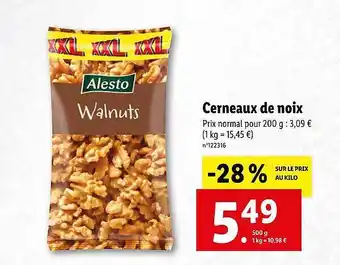 Lidl Cerneaux de noix alesto offre