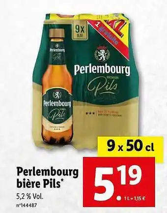 Lidl Perlembourg bière pils offre
