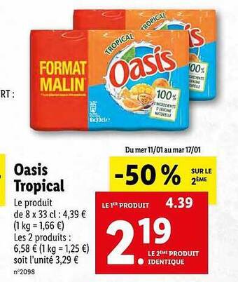 Lidl Oasis tropical offre