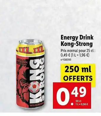 Energy drink kong-strong