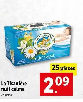 Lidl La tisanière nuit calme offre