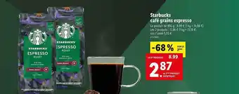 Lidl Starbucks café grains espresso offre