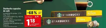Lidl Starbucks capsules de café offre