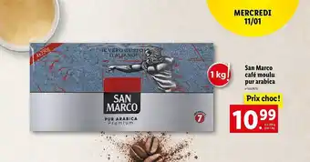 Lidl San marco café moulu pur arabica offre