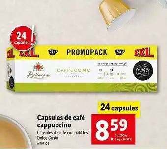 Lidl Capsules de café cappuccino offre