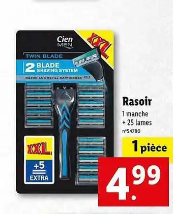 Lidl Rasoir cien men offre