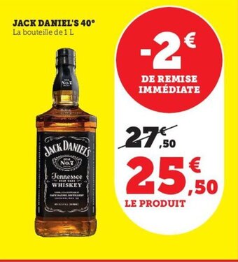 Hyper U Jack Daniel's 40° offre
