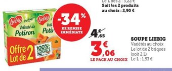 Hyper U Soupe Liebig offre