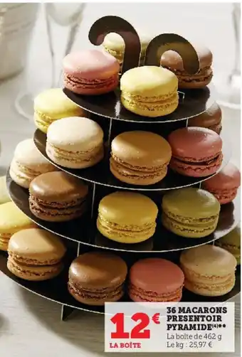 Hyper U 36 Macarons presentoir pyramide offre