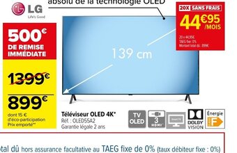 Carrefour Televiseur Oled 4k offre