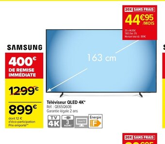 Carrefour Samsung Téléviseur Qled 4k offre