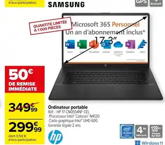 Carrefour Ordinateur portable offre