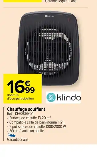 Carrefour Market Chauffage Soufflant offre