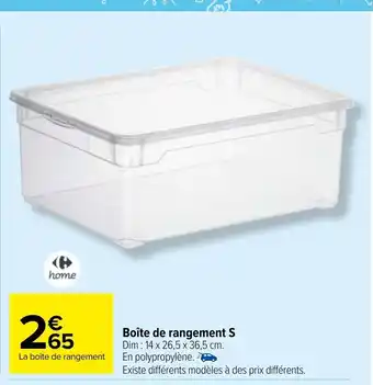 Carrefour Market Boite de Rangement S offre