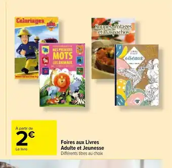 Carrefour Market Foires Aux Livres Adulte Et Jeunesse offre