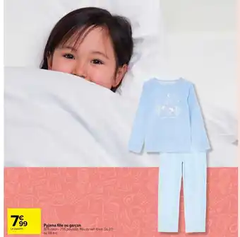 Carrefour Market Pyjama Fille Ou Garcon offre