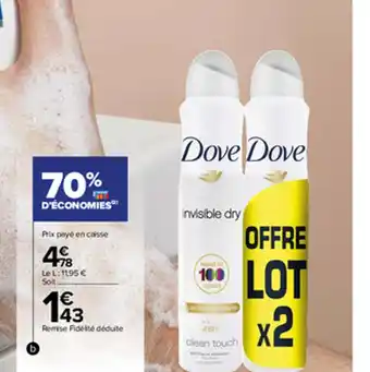 Carrefour Deodorant Dove offre