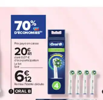 Carrefour Brossettes de Rechange Oral B offre