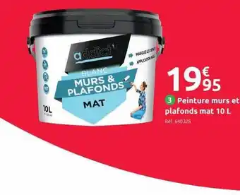 Peinture murs et plafonds mat 10 l