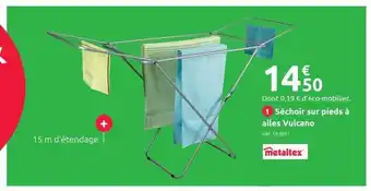Mr Bricolage Séchoir sur pieds à ailes vulcano metaltex offre