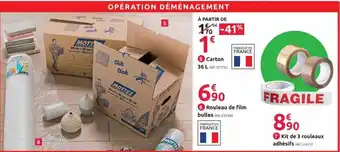Mr Bricolage Rouleau de film bulles, carton offre