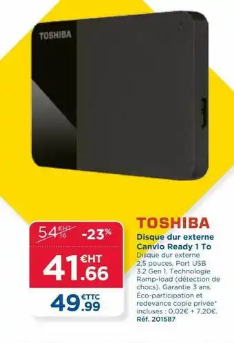 Disque dur externe canvio ready 1 to toshiba