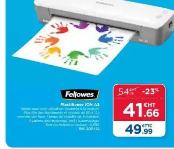 Plastifieuse ion a3 fellowes