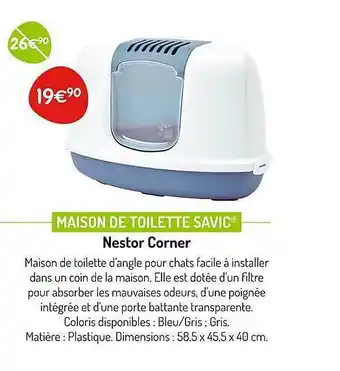 Médor et Compagnie Maison de toilette savic nestor corner offre