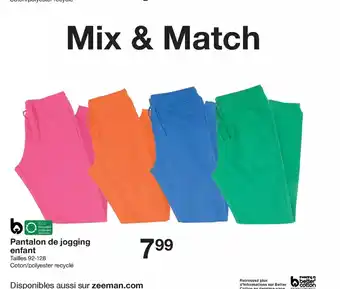 Zeeman Pantalon de Jogging Enfant offre