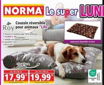 Norma Coussin réversible pour animaux offre