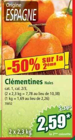 Norma Clémentines nules offre