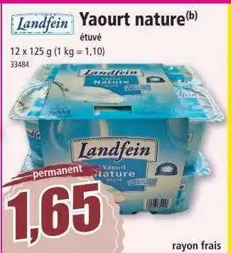 Norma Yaourt nature étuvé landfein offre
