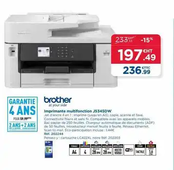 Top Office Imprimante multifonction j5345dw brother offre
