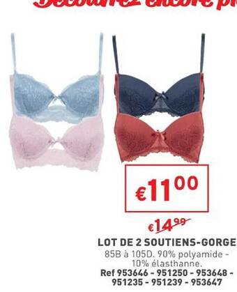 Trafic Lot de 2 soutiens-gorge offre