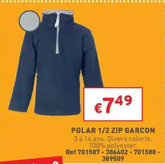 Trafic Polar 1-2 zip garçon offre
