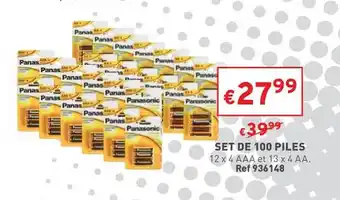 Trafic Set de 100 piles offre