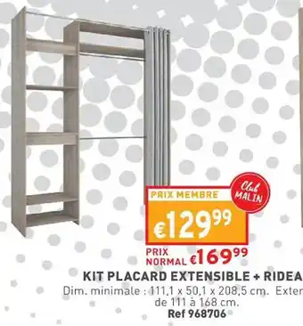 Trafic Kit placard extensible + rideau offre
