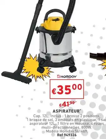 Trafic Aspirateur homday offre