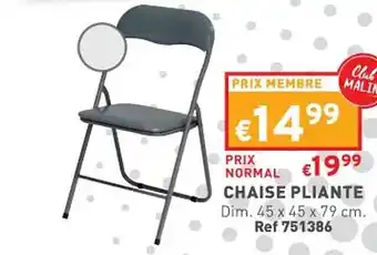 Trafic Chaise pliante offre
