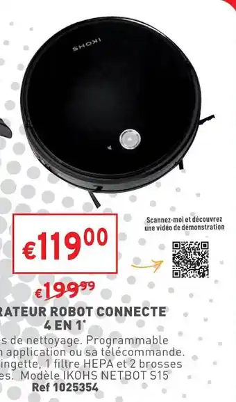 Trafic Aspirateur robot connecté 4 en 1 offre
