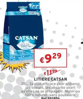 Trafic Litière catsan offre