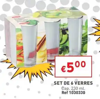 Trafic Set de 6 verres offre