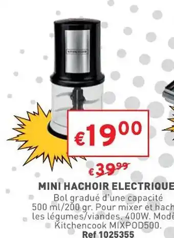 Trafic Mini hachoir électrique offre