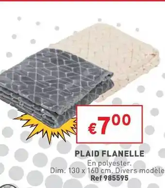 Trafic Plaid flanelle offre