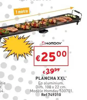 Trafic Plancha xxl homday offre